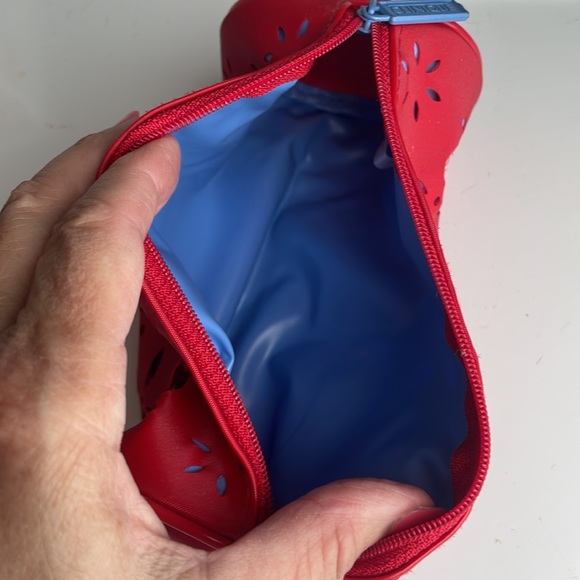 Clinique cosmetic bag red floral - Picture 5 of 6